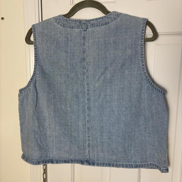 90s Denim & Co Vest L - Picture 3 of 5